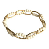 Bashari Esclava De Chapa De Oro Chain Bracelet - Blanco
