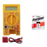 Tester Multimetro Digital Probador De Cable Red + Bateria 9v