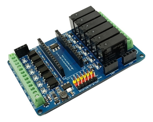 Plc Nano Control Shield Arduino 6 Entradas 6 Salidas