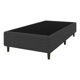 Base Cama Box Para Colchão Solteiro 88x188cm Flávia Cinza Umaflex