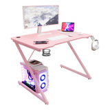 Escritorio Gamer Moderno Multifuncional Ergonómico Onehome Color Rosa