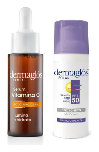 Kit Dermaglós Serum Acido Hialuronico Vitamina C Niacinamida