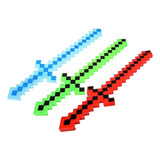 Espada Brinquedo Minecarft Com Led E Som Diamante