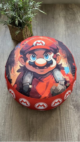 Mario Bros Rojo  - Puff Tematico Niños
