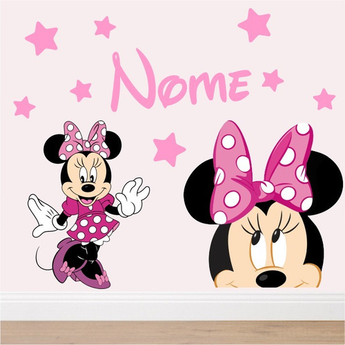 Adesivo Decorativo Minnie Rosa (070x057)cm