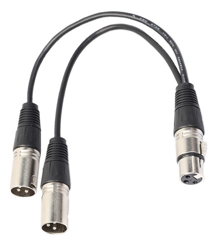 Y Splitter 3pin Xlr Hembra A Cable De Enchufe Macho Dual