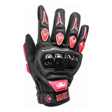 Guantes Moto Kov Negro Rosa Mujer Dc Harley Quinn Original