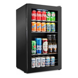 Refrigerador Cap. 101 Latas, Puerta De Vidrio Reversible.