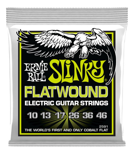 Cuerda De Guitarra Ernie Ball 010 Slinky Flatwound