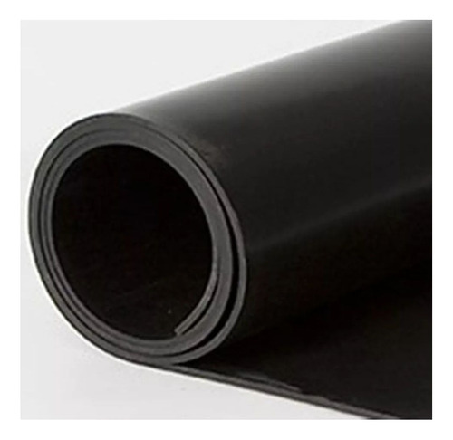 Protector Piso Goma En Rollo Negro Liso Antideslizante 2mm