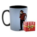 Caneca Freddy Krueger Alça Preta Xícara 325ml + Caixa Oferta