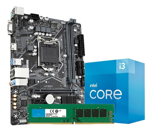 Combo De Actualización Intel Core I3 10105 + H410 + 8gb Ddr4