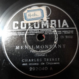 Pasta Charles Trenet Acomp Orquesta Columbia C200