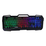 Teclado Gamer Iluminacion Rgb Membrana Qwerty Multimedia Usb