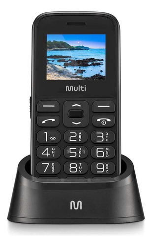 Celular Telefone Idoso Vita Com Base 2chips Botão Emergência