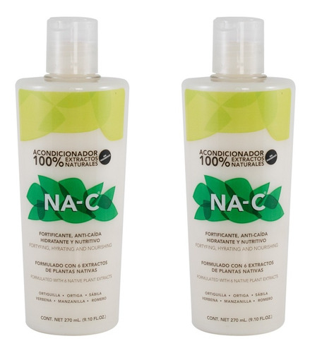 2 Piezas Shampoo Na-c Acondicionador Anticaída 270ml