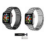 Correa Acero Inoxidable Para Apple Watch 8 7 6 Se 5 4 3 2