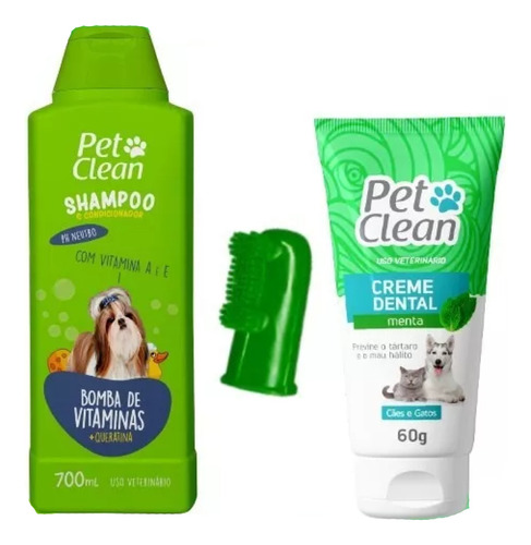 Kit Pra Cachorro E Gato Higiene Profissional Banho E Tosa