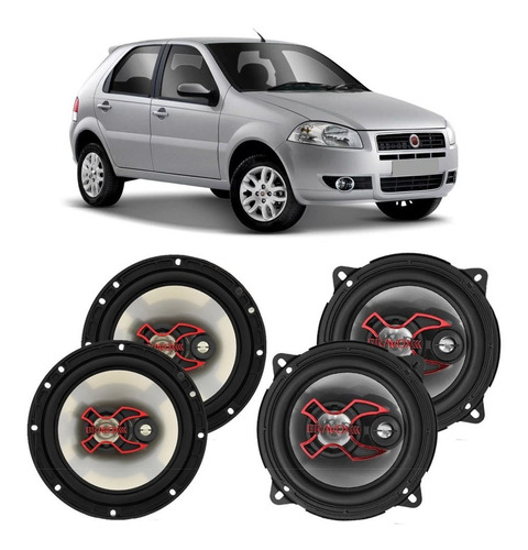 Auto Falante Fiat Palio G4 2008 A 2012 Bravox 200w 4 Portas