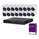 Kit Nvr 8mp 16ch Poe + 16 Cámaras 8mp Ip Poe + Hdd 8tb