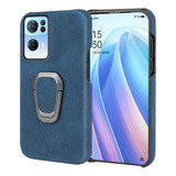 Funda De Teléfono Pu Con Soporte De Anillo Para Oppo Reno7 P