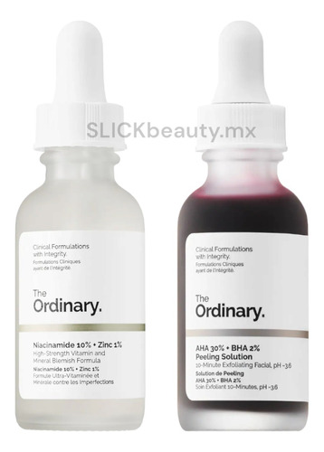 The Ordinary Niacinamida 10% + Aha Peeling Exfoliante