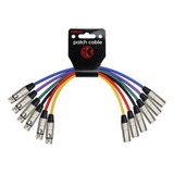 Patch Juego 6 Cables Microfono Colores 0,3m Xlr-xlr Mp6-480