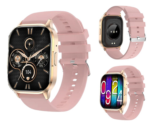 Watch Reloj Inteligente Smartwatch Para Huawei Compatible Con Apple Mujer Running Serie 6 Samsung Band Galaxy 4 Mujer Rosa Pantalla Amoled 100 Caratulas Siri Bluetooth Resistente Al Agua Fría Alexa