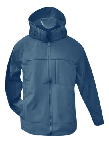 Campera Softshell Abrigada Con Capucha Micropolar Interior