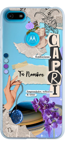 Funda Para Motorola Mujer Signo Zodiaco Capricornio Nombre