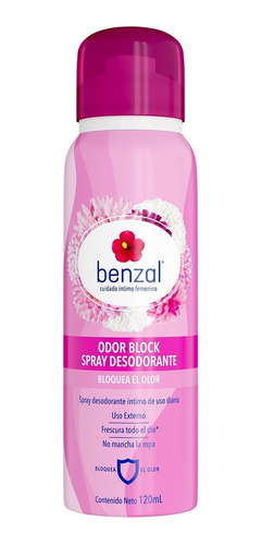 Spray Desodorante Íntimo Femenino Benzal , Odor Block