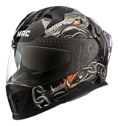 Casco Moto Integral Doble Visor Mac Ff069 Siggy Agrobikes!