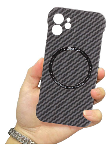 Funda De Fibra Carbono Con Magnético Para iPhone