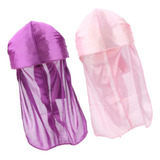 2 Piezas Durag Headwear Cap Cabello Pérdida Bufanda Bandana