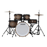 Bateria Acústica Rmv Cross Bumbo 20'' + Banco E Pratos