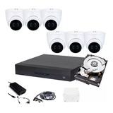 Kit Camaras De Seguridad 6 Camaras 5mp Dvr 1tb Accesorio 12v