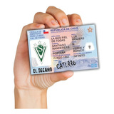 Tarjeta Carnet Santiago Wanderers De Pvc