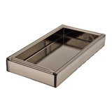 1 Bandeja Retangular Espelho Bronze 11x21cm Lavabo/banheiro