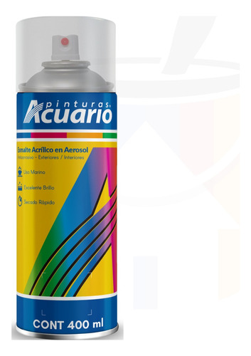 Acuario Pintura Transparente En Lata Spray 400ml Rinde X3