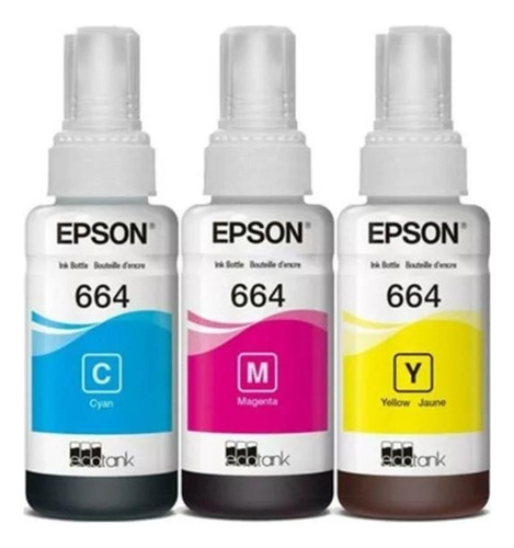 Tintas Epson 664 X3 Para Impresoras L120 L355 L375 L475 L555