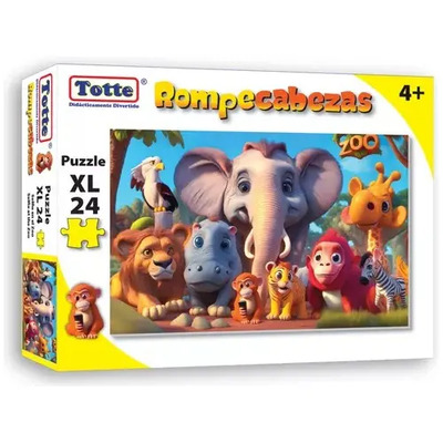 Rompecabezas 63020 Totte Selfie Del Zoo 24 Pzas Xl T302