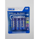 Pilas Aa Alcalinas 1,5v Blister X 4 Sica  No Recargable