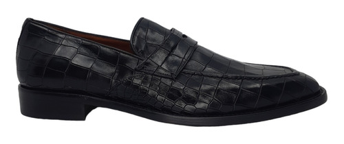 Mezlan Mocasin Hilton Crocodile Print Calf-skin Leather