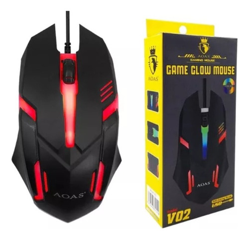 Mouse Gamer Usb V02 Optico Ergonomico 3 Botones