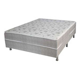 Cama Box Casal Conjugada Fuji Com Espuma D28 Cinza