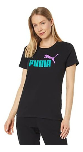 Camiseta Con Logo Puma Essential Us Puma Aqua Sm