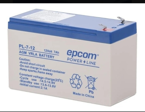 Batería Recargable Respaldo Ups No Break Epcom 12v 7 Ah