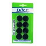 Tope Topetina Autoadhesivos Negro Blister 8unidades - 24mm