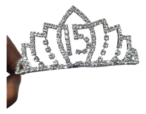 Tiara Para Quinceañera Corona Tocado Con El Numero 15