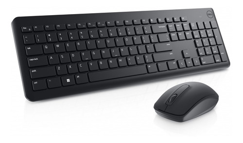 Kit Teclado Y Mouse Dell Km3322w Inalambrico Español Negro